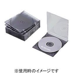 エレコム(ELECOM) CCD-JSCS10CBK(クリアブラック) Blu-ray/DVD/CDケース スリム PS 1枚収納