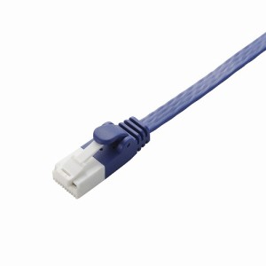 エレコム(ELECOM) LD-GFAT/BM150(ブルーメタリック) ツメ折れ防止フラットLANケーブル Cat6A 15m