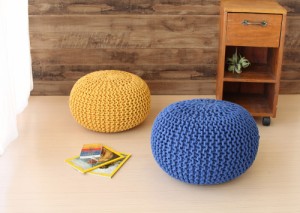 ニット プフ クッション おしゃれ ビーズ POUF グランピング スツール アンティーク 椅子 インテリア