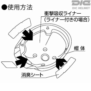 熱中症対策 DICヘルメット 全力消臭 ヘルメット消臭シート 10セット 暑さ対策 熱中症対策