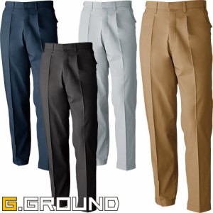 作業服 パンツ スラックス 桑和 SOWA G.GROUND ワンタックスラックス 579 作業着 春夏