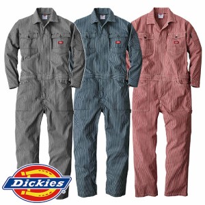 作業服 つなぎ ディッキーズ Dickies ストレッチヒッコリー ツナギ D-716 作業着 通年 オーバーオール おしゃれ カッコいい アメリカン