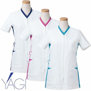 メディカルウェア 白衣 リゼルヴァ RISERVA 半袖スクラブジャケット R8445 手術衣 オペ着 看護師 動きやすい レディース 女性用 制服 病