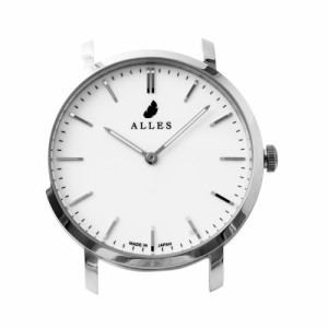 [即日発送]アレス メンズ 腕時計ヘッド/ベルト別売/ALLES 39mm パーツ 腕時計ヘッド/ベルト別売 ホワイト/シルバー 送料無料/込 父の日ギ