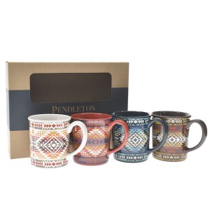 ペンドルトン マグカップ4個セット コップ4つセット/PENDLETON 12 OZ CERAMIC MUG SET ネイティブ柄 マグカップ4個セット コップ4つセッ