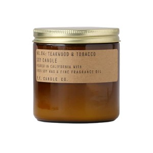 ピーエフキャンドル アロマキャンドル ルームフレグランス ろうそくLARGE 12.5oz/P.F.CANDLE CO TEAKWOOD&TABACCO NO.4 ソイワックス　ヴ