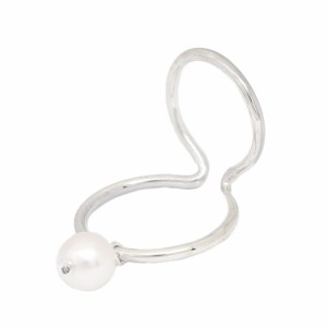 [即日発送]サスキアディツ レディース イヤーカフ イヤリング/SASKIA DIEZ WIRE BOLD PEARL シルバー パール イヤーカフ イヤリング 送料