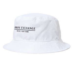 アルマーニエクスチェンジ メンズ バケットハット 帽子/ARMANI EXCHANGE 無地 ロゴ シンプル バケットハット 帽子 BIANCO 送料無料/込 卒