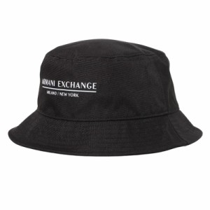 アルマーニエクスチェンジ メンズ バケットハット 帽子/ARMANI EXCHANGE 無地 ロゴ シンプル バケットハット 帽子 BLACK 送料無料/込 卒