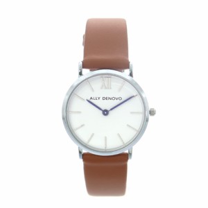 アリーデノヴォ メンズ&レディース 腕時計/ALLY DENOVO MINI NEW VINTAGE 腕時計 ホワイト キャメル 送料無料/込 母の日ギフト