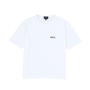 アーペーセー メンズ Tシャツ カットソーLサイズ/APC T-SHIRT JEREMY ワンポイントロゴ 無地 半袖 Tシャツ カットソー ホワイト系 送料無