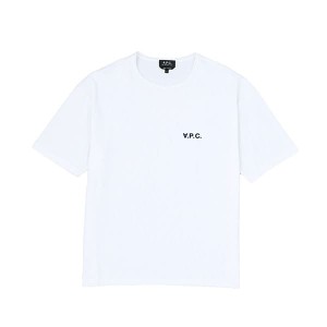 アーペーセー メンズ Tシャツ カットソーMサイズ/APC T-SHIRT JEREMY ワンポイントロゴ 無地 半袖 Tシャツ カットソー ホワイト系 送料無