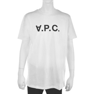 アーペーセー メンズ Tシャツ カットソーMサイズ/APC T-SHIRT VPC COLOR H 半袖 クルーネック ロゴ Tシャツ カットソー ネイビー系 送料