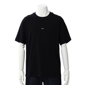 アーペーセー メンズ Tシャツ カットソーLサイズ/APC T-SHIRT KYLE ワンポイントロゴ 無地 半袖 Tシャツ カットソー ブラック系 送料無料