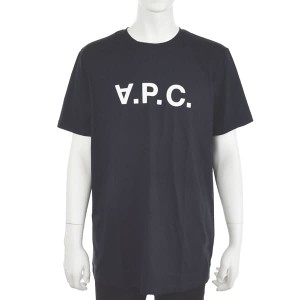 アーペーセー メンズ Tシャツ カットソーMサイズ/APC T-SHIRT VPC COLOR H 半袖 クルーネック ロゴ Tシャツ カットソー ネイビー系 送料