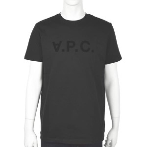 アーペーセー メンズ Tシャツ カットソーMサイズ/APC T-SHIRT VPC COLOR H 半袖 クルーネック ロゴ Tシャツ カットソー ブラック系 送料