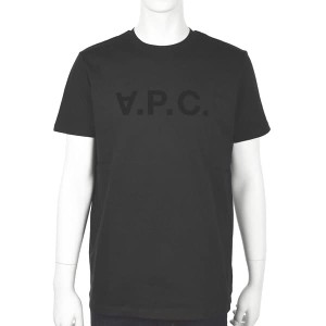 アーペーセー メンズ Tシャツ カットソーSサイズ/APC T-SHIRT VPC COLOR H 半袖 クルーネック ロゴ Tシャツ カットソー ブラック系 送料