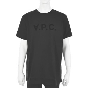 アーペーセー メンズ Tシャツ カットソーXLサイズ/APC T-SHIRT VPC COLOR H ロゴプリント 半袖 クルーネック Tシャツ カットソー ブラッ