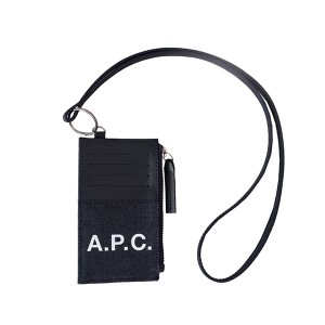 アーペーセー レディース&メンズ ストラップパスケース カードホルダー カードケース/APC PORTE-CARTES AXELLE レザー ロゴ シンプル ス