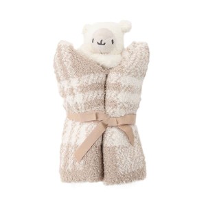 ベアフットドリームズ ブランケット 毛布 寝具/BAREFOOT DREAMS COZYCHIC PLAID LAMB DREAM BUDDIE チェック柄 マスコット付き 羊 ブラン