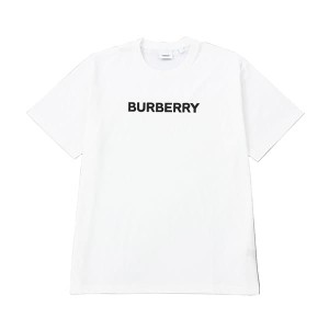 バーバリー メンズ Tシャツ カットソーLサイズ/BURBERRY HARRISTON クルーネック 半袖 ロゴプリント Tシャツ カットソー ホワイト系 送料