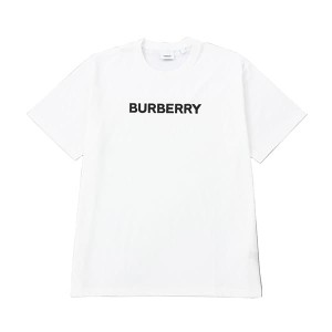 バーバリー メンズ Tシャツ カットソーMサイズ/BURBERRY HARRISTON クルーネック 半袖 ロゴプリント Tシャツ カットソー ホワイト系 送料