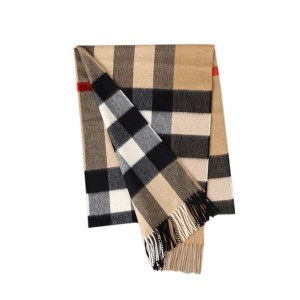 バーバリー レディース&メンズ マフラー/BURBERRY SCARVESCAMEL カシミア カシミヤ チェック柄 マフラー キャメル系 送料無料/込 父の日