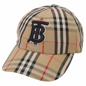 バーバリー メンズ&レディース ベースボールキャップ 野球帽子 ストラップバックキャップSサイズ/BURBERRY チェック柄 ロゴモチーフ ベー