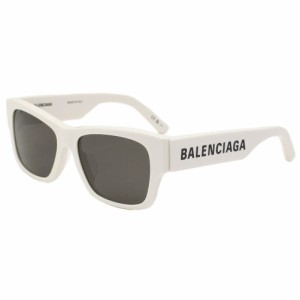 バレンシアガ メンズ&レディース サングラス/BALENCIAGA ウエリントン型 ゴシックロゴ アジアンフィット サングラス グレー/ホワイト 送