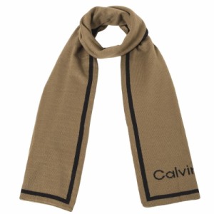 カルバンクライン メンズ マフラー/Calvin Klein ロゴ マフラー Brown 送料無料/込 卒業祝入学祝プレゼント