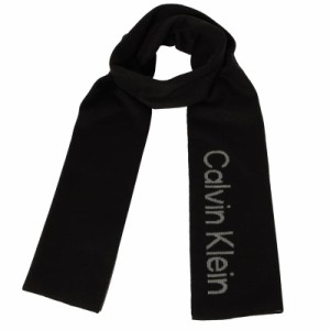 カルバンクライン メンズ マフラー/Calvin Klein ロゴ マフラー BLACK 送料無料/込 卒業祝入学祝プレゼント