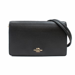 [即日発送]コーチ レディース ショルダーバッグ ショルダーウォレット 長財布/COACH 2WAY シンプル ロゴ ショルダーバッグ ブラック