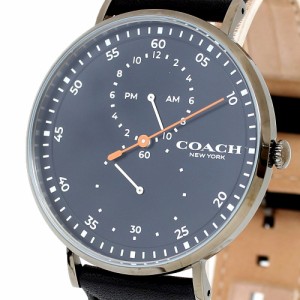 コーチ メンズ 腕時計/COACH CHARLES クオーツ レザーベルト ロゴ 腕時計 ブラック 送料無料/込 母の日ギフト