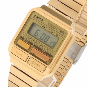カシオ メンズ 腕時計/CASIO デジタル クオーツ スクエア 腕時計 ゴールド 送料無料/込 父の日ギフト
