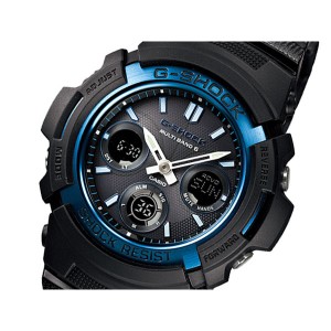 カシオ メンズ&レディース 腕時計/CASIO G-SHOCK Gショック 電波 ソーラー 腕時計 ブラック/ブルー/ブラック/アンバー 送料無料/込 母の