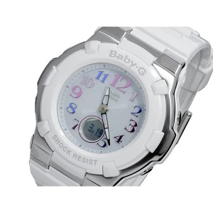 カシオ レディース 腕時計/CASIO Baby-G ベビージー ベイビージー BabyG アナデジ デイト カレンダー 腕時計 ホワイト 送料無料/込 誕生