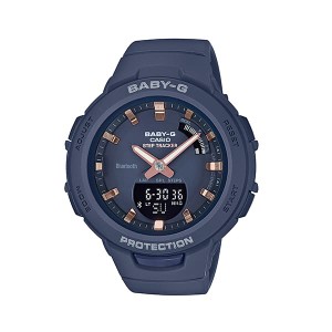 カシオ レディース 腕時計/CASIO BABY-G　ベビーG クォーツ クロノグラフ アナデジ 腕時計 ネイビー 送料無料/込 母の日ギフト
