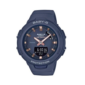 カシオ レディース 腕時計/CASIO BABY-G　ベビーG クォーツ クロノグラフ アナデジ 腕時計 ネイビー 送料無料/込 誕生日プレゼント