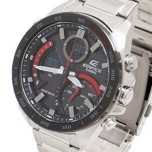 [即日発送]カシオ メンズ 腕時計/CASIO EDIFICE エディフィス アナデジ アナログ デジタル 腕時計 シルバー/レッド 送料無料/込 母の日ギ