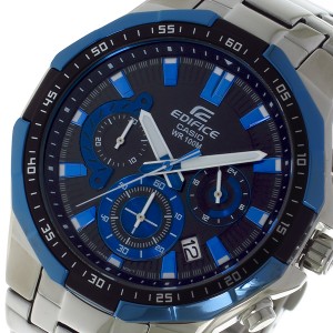 カシオ メンズ 腕時計/CASIO エディフィス EDIFICE クロノグラフ 腕時計 ブラック/ブルー 送料無料/込 父の日ギフトの通販は