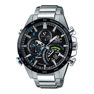 カシオ メンズ 腕時計/CASIO EDIFICE エディフィス ソーラー スマートフォン連携 多針アナログ 腕時計 ブラック 送料無料/込 父の日ギフ