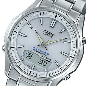 カシオ メンズ 腕時計/CASIO リニエージ LINEAGE クロノグラフ 電波 ソーラー 腕時計 シルバー 送料無料/込 母の日ギフト 父の日ギフト