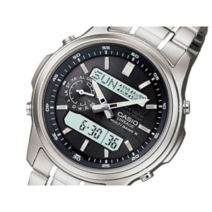 カシオ メンズ 腕時計/CASIO 電波 ソーラー アナデジ 腕時計 ブラック 送料無料/込 母の日ギフト