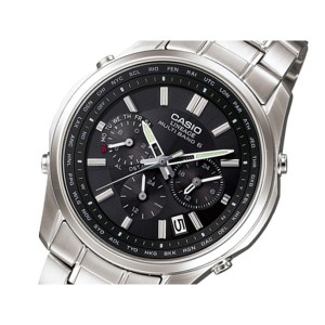 カシオ メンズ 腕時計/CASIO リニエージ 電波 ソーラー 腕時計 ブラック 送料無料/込 誕生日プレゼント