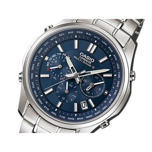 カシオ メンズ 腕時計/CASIO リニエージ 電波 ソーラー 腕時計 ネイビー 送料無料/込 母の日ギフト