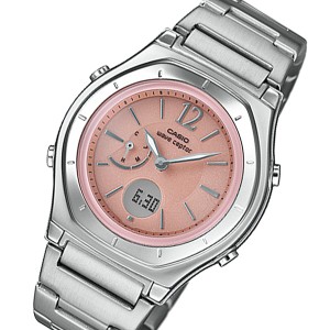 カシオ レディース 腕時計/CASIO ウェーブセプター WAVE CEPTOR 電波 ソーラー 腕時計 ピンク/シルバー 送料無料/込 父の日ギフト