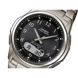 カシオ メンズ 腕時計/CASIO WAVE CEPTOR 電波 ソーラー 腕時計 ブラック/シルバー/アンバー 送料無料/込 誕生日プレゼント