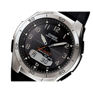 カシオ メンズ 腕時計/CASIO WAVE CEPTOR 電波 ソーラー 腕時計 ブラック/ブラック/アンバー 送料無料/込 誕生日