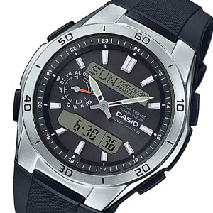 カシオ メンズ 腕時計/CASIO ウェーブセプター WAVE CEPTOR 電波 ソーラー 腕時計 ブラック 送料無料/込 母の日ギフト