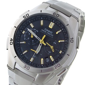 カシオ メンズ 腕時計/CASIO ウェーブセプター WAVE CEPTOR 電波 ソーラー 腕時計 ブラック 送料無料/込 父の日ギフト